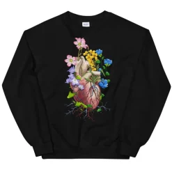 Sweat Unisexe Cœur I - Floral
