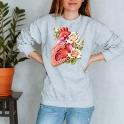 Sweat Unisexe Cœur II - Floral