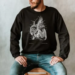 Sweat Unisexe Cœur II- Chalkboard