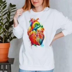 Sweat Unisexe du Cœur - Aquarelle