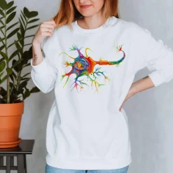 Sweat Unisexe Neurones - Aquarelle