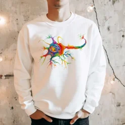Sweat Unisexe Neurones - Aquarelle