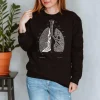 Sweat Unisexe Poumons - Chalkboard