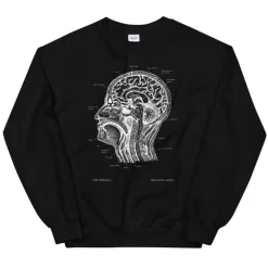 Sweat Unisexe Section de Tête - Chalkboard
