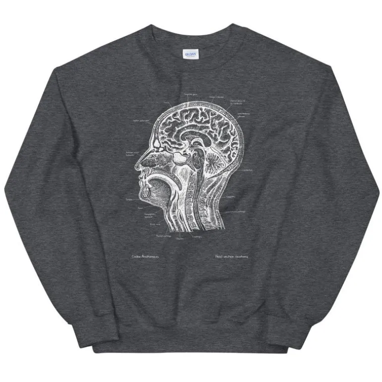 Sweat Unisexe Section de Tête - Chalkboard