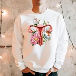 Sweat Unisexe Utérus - Floral