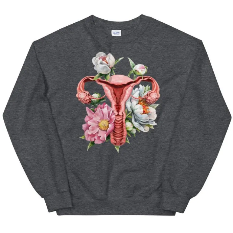 Sweat Unisexe Utérus - Floral