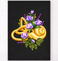 Système vestibulaire - Floral - Noir