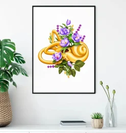 Système vestibulaire - Floral - Blanc