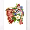 Tendinopathie - Floral - Blanc