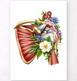 Tendinopathie - Floral - Blanc