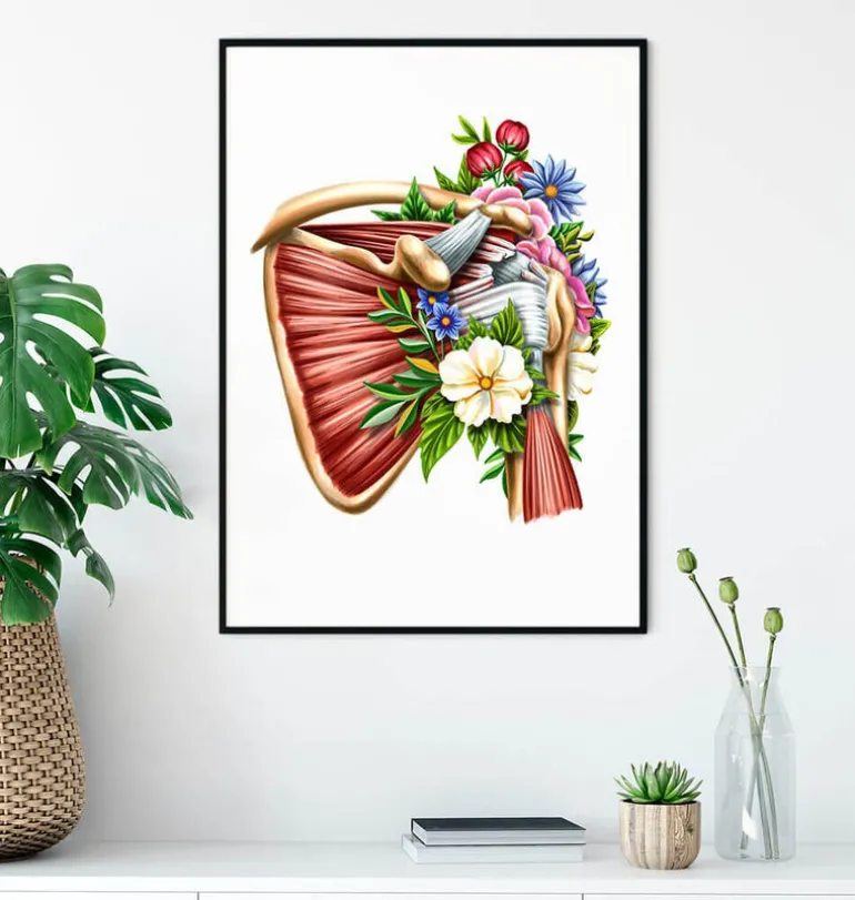 Tendinopathie - Floral - Blanc