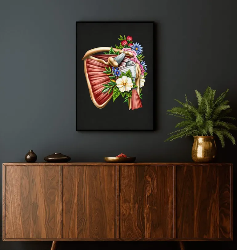 Tendinopathie - Floral - Noir