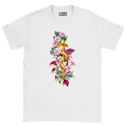 T-shirt Unisex Bâton d'Asclépios - Floral