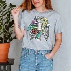 T-shirt Unisexe Cage Thoracique - Floral
