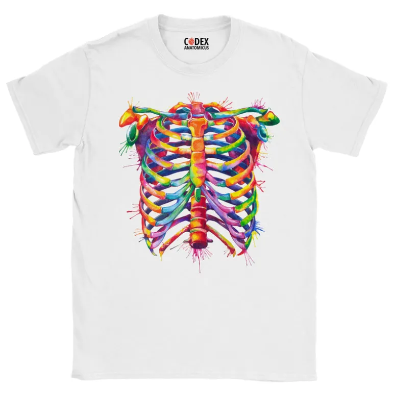T-shirt Unisexe Cage Thoracique - Aquarelle