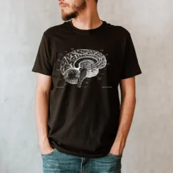 T-shirt Unisexe Cerveau - Chalkboard