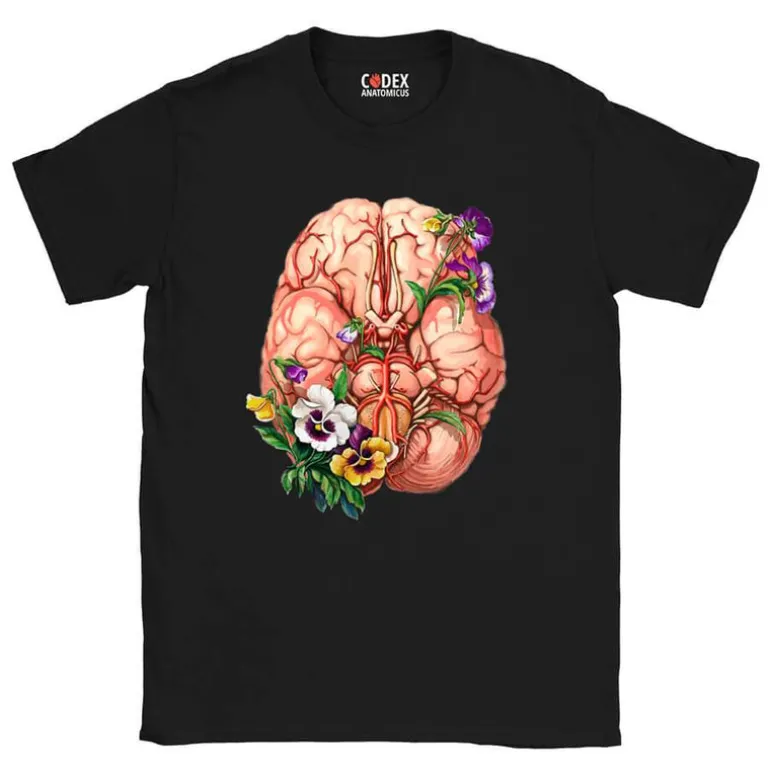 T-shirt Unisexe Cerveau - Floral
