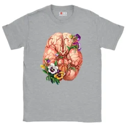 T-shirt Unisexe Cerveau - Floral