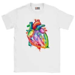 T-shirt Unisexe Coeur - Aquarelle