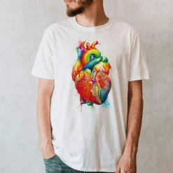 T-shirt Unisexe Coeur III - Aquarelle