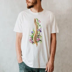 T-shirt Unisexe Colonne Vertébrale - Floral