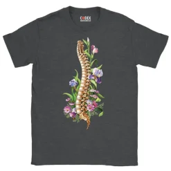 T-shirt Unisexe Colonne Vertébrale - Floral