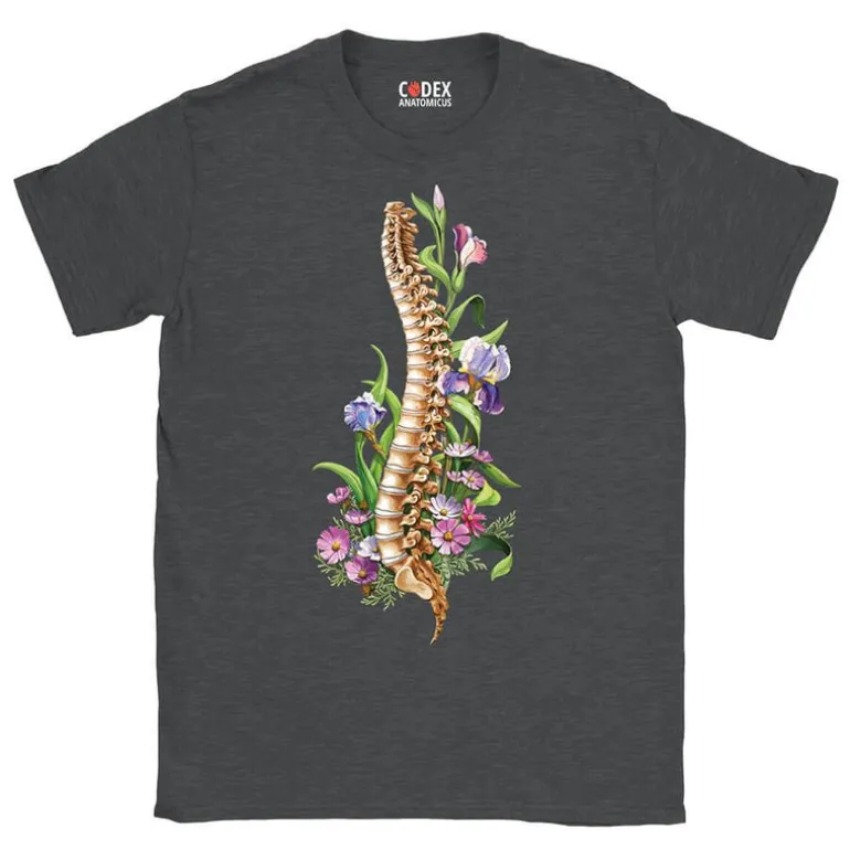 T-shirt Unisexe Colonne Vertébrale - Floral