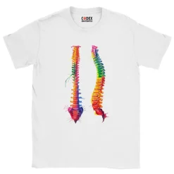 T-shirt Unisexe Colonne Vertébrale - Aquarelle