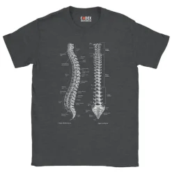 T-shirt Unisexe Colonne Vertébrale - Chalkboard