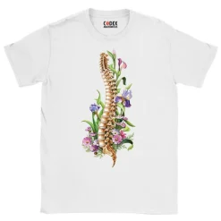 T-shirt Unisexe Colonne Vertébrale - Floral