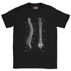 T-shirt Unisexe Colonne Vertébrale - Chalkboard