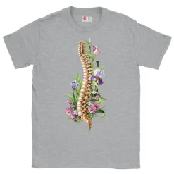 T-shirt Unisexe Colonne Vertébrale - Floral