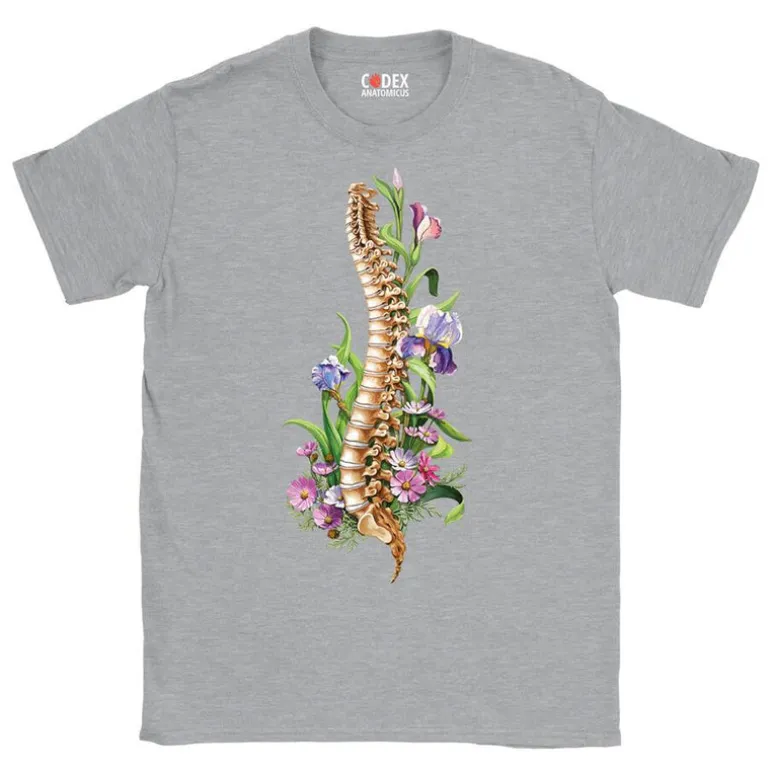 T-shirt Unisexe Colonne Vertébrale - Floral