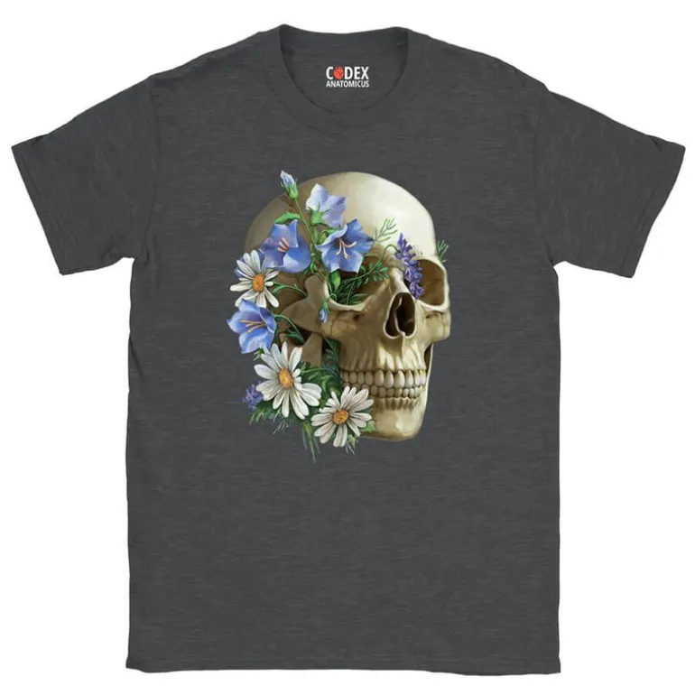 T-shirt Unisexe Crâne - Floral