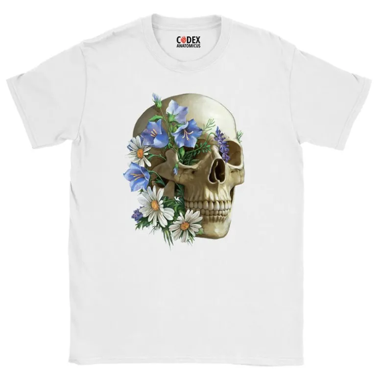 T-shirt Unisexe Crâne - Floral