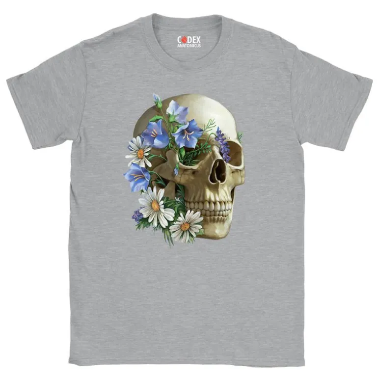 T-shirt Unisexe Crâne - Floral