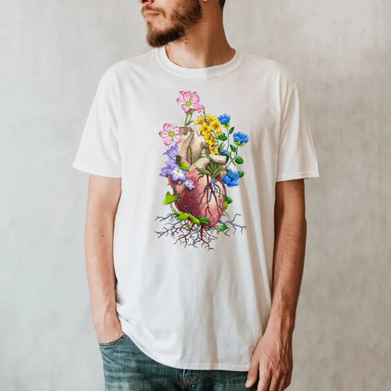T-shirt Unisexe Cœur - Floral