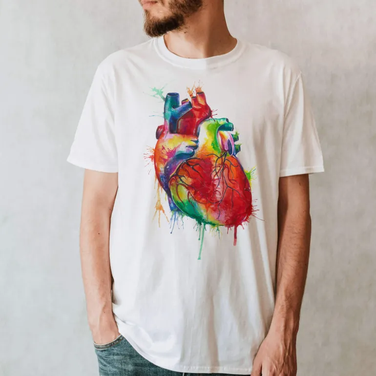 T-shirt Unisexe Cœur II - Aquarelle