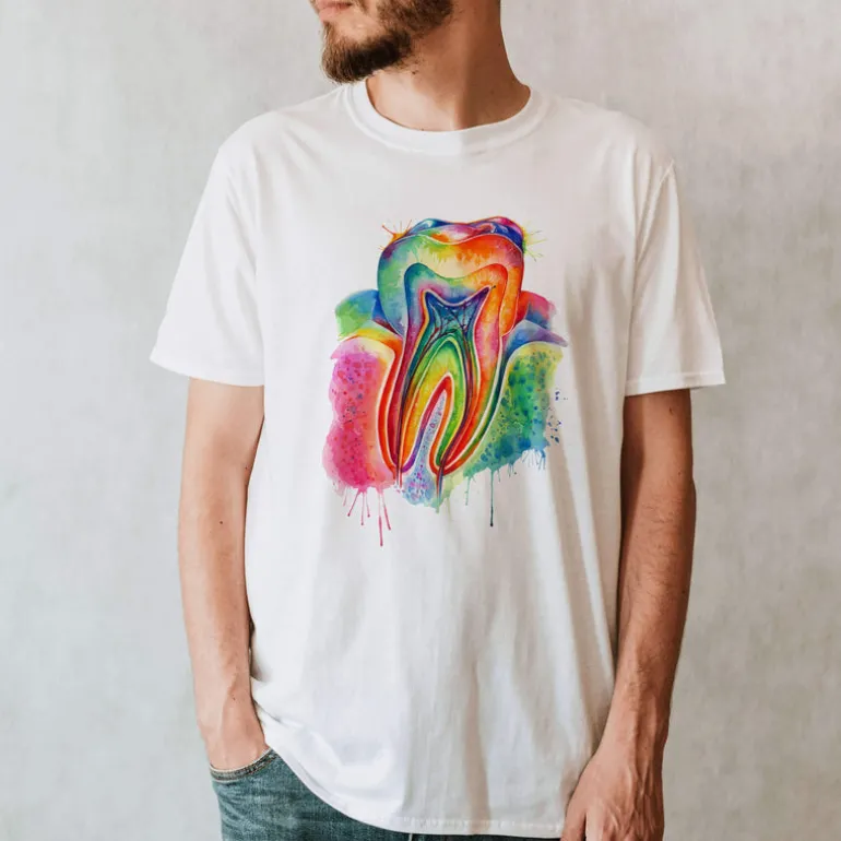 T-shirt Unisexe de Dent - Aquarelle