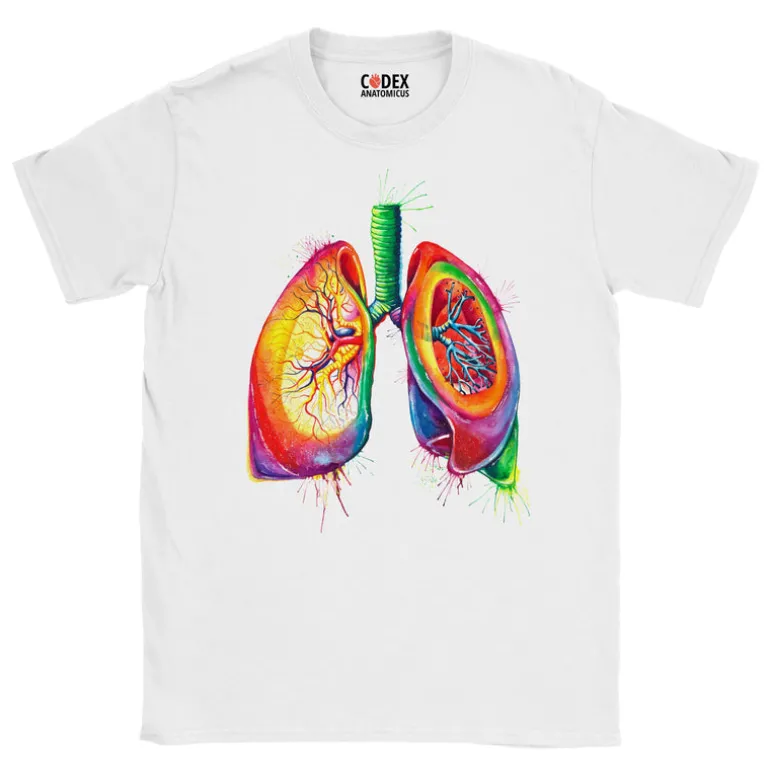 T-shirt Unisexe Poumons - Aquarelle