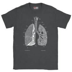 T-shirt Unisexe Poumons - Chalkboard
