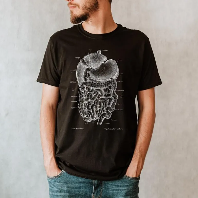 T-shirt Unisexe Système Digestif - Chalkboard