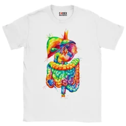 T-shirt Unisexe Système Digestif - Aquarelle