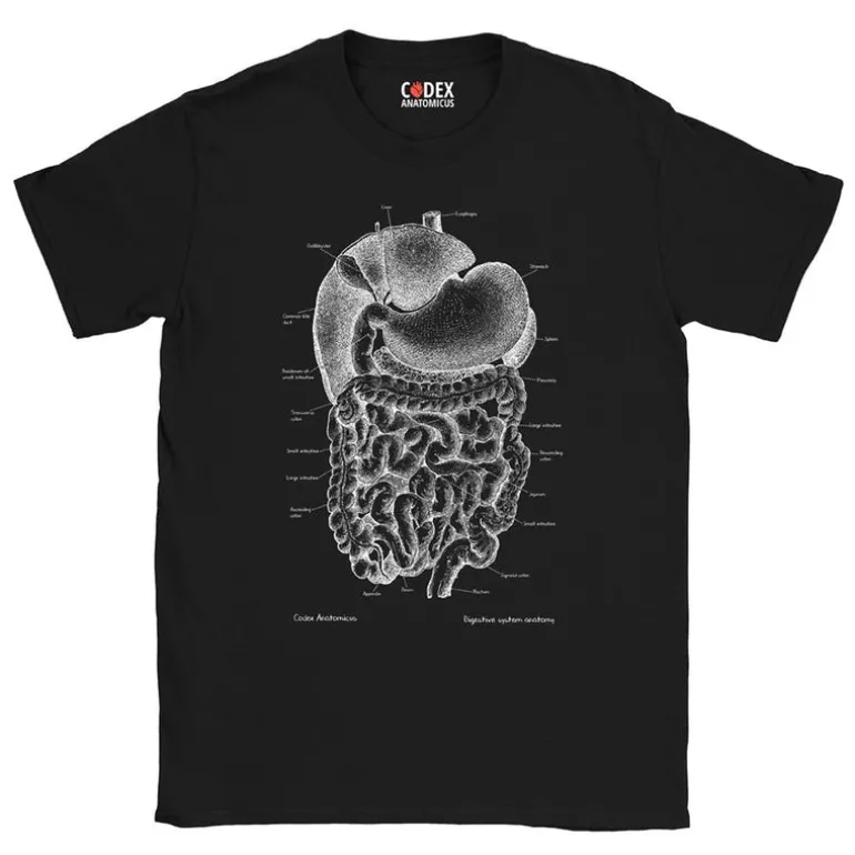 T-shirt Unisexe Système Digestif - Chalkboard
