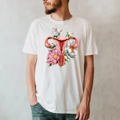 T-shirt Unisexe Utérus - Floral