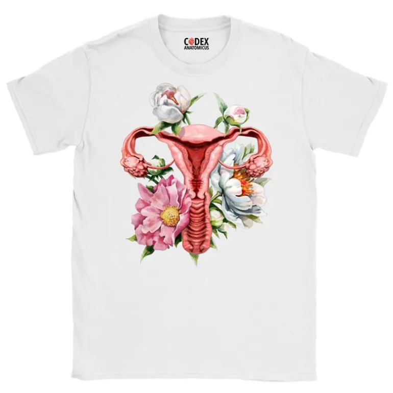 T-shirt Unisexe Utérus - Floral