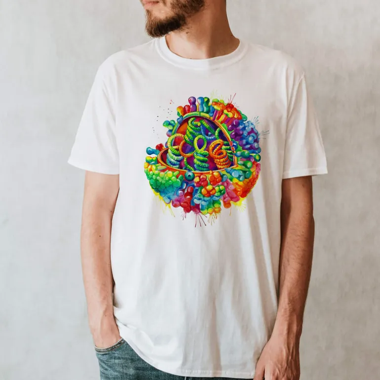 T-shirt Unisexe Virus - Aquarelle