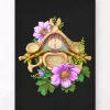 Vertèbre cervicale - Floral - Noir