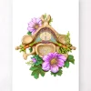 Vertèbre cervicale - Floral - Blanc